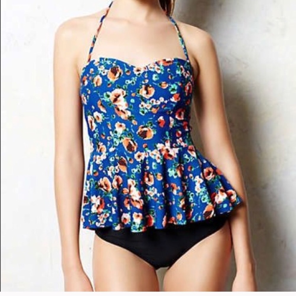 Anthropologie peplum tankini